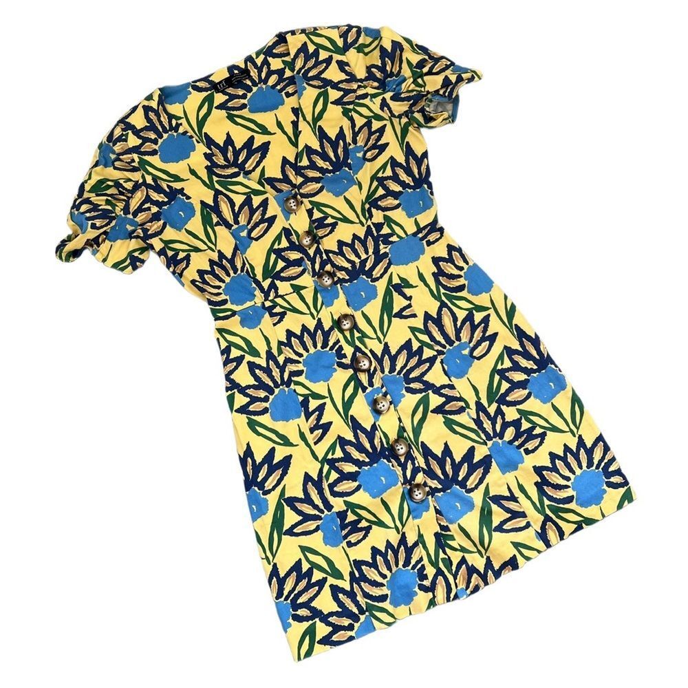 Zara, Trf collection, Sunflower Mini Dress_Small
